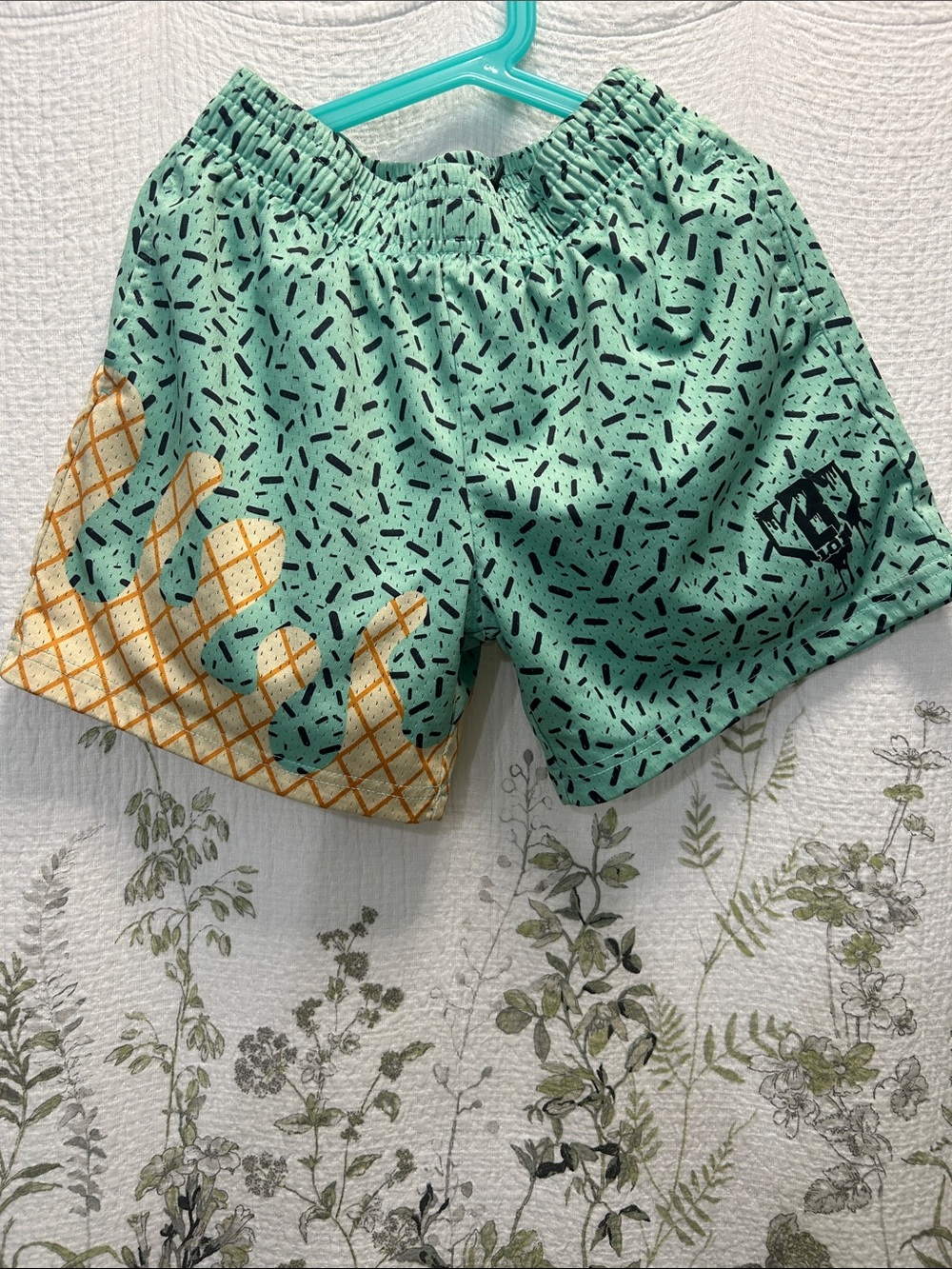 Baseball Lifestyle 101 Graphic Shorts with Yellow Accent size YM